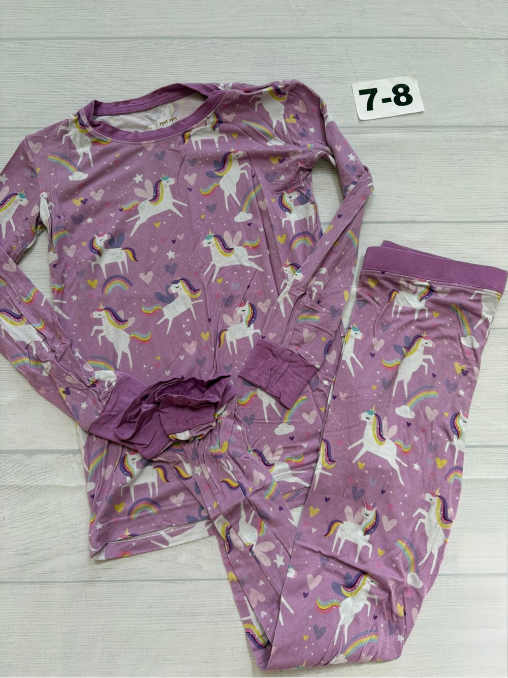 Little Sleepies Purple Unicorn Pajama Set - Long Sleeve Top & Pants